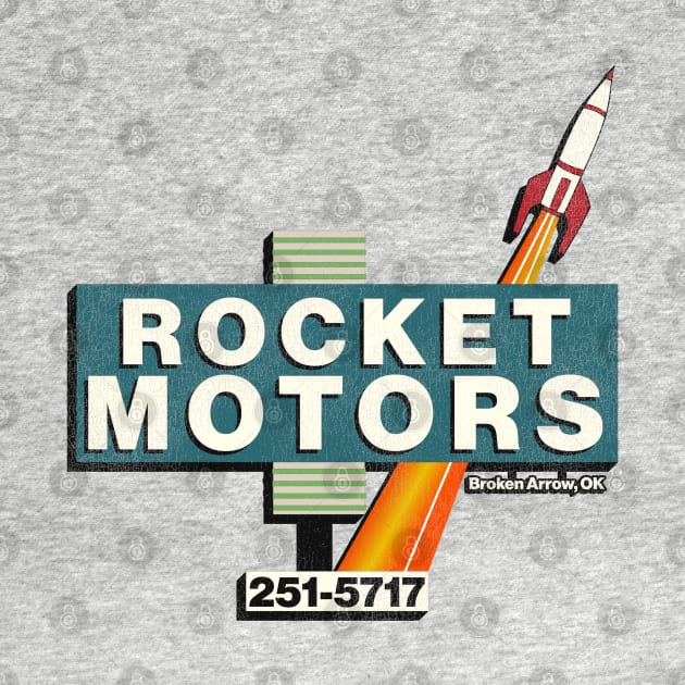 Retro Defunct Rocket Motors Auto Dealership Tulsa OK by darklordpug